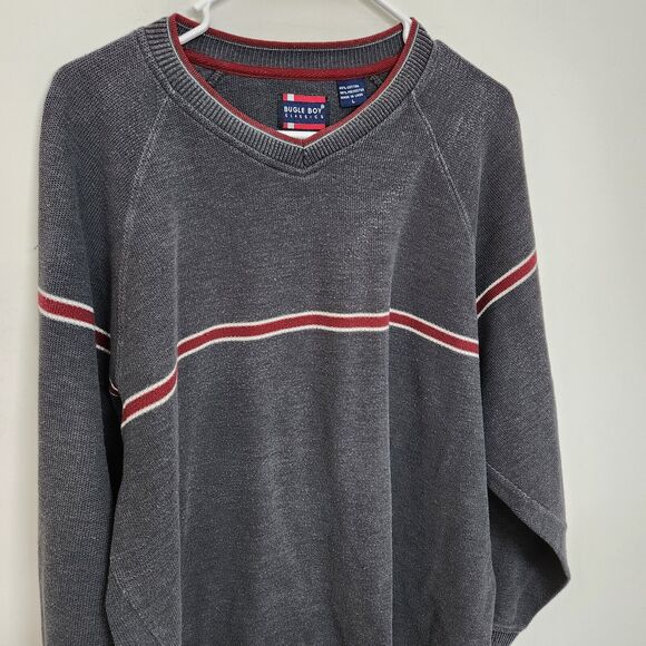 Bugle Boy Classics Long Sleeve V Neck Sweater Men's Large 1319 - Picture 3 of 12